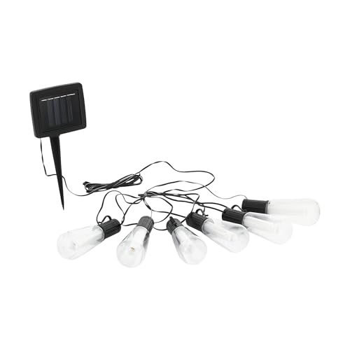 Eglo Solar Outdoor String Lights, LED Chain with 6 Bulbs and Ground Spike, Garden Balcony Decor, 2 m Long, Warm White