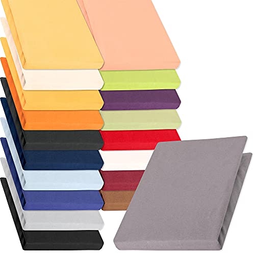 aqua-textil Pur Fitted Sheet Divan Water Beds Cotton 120x200-130x220 cm dark grey