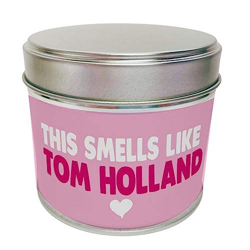 WANKY CANDLES Tom Holland Candle Tin Soy Wax Scented Candle Birthday Candle, Christmas Candle, Funny Candle, Tin Candle, White, 250g