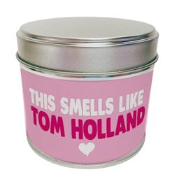 WANKY CANDLES Tom Holland Candle Tin Soy Wax Scented Candle Birthday Candle, Christmas Candle, Funny Candle, Tin Candle, White, 250g