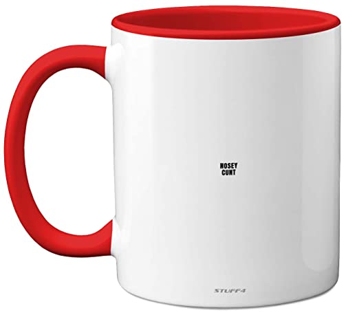 Stuff4 Nosey C**t Mug, Fun Sarcastic Gifts for Work Colleagues - Crude Rude Xmas Gift, Novelty Christmas Mug for Friends, Funny Secret Santa Gifts