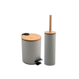 Spirella Adonis Pedal Bin 3 L and Toilet Brush Set Taupe