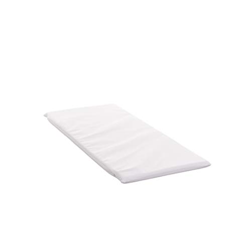 Obaby Foam Travel Cot Mattress 95 x 65cm – Folding, Breathable & Hypoallergenic Travel Cot Mattress with Removable Washable Cover, White