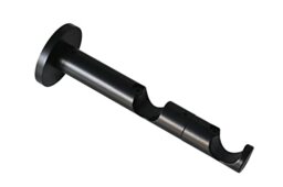 GARDINIA Chicago Series Double Combination Bracket with Metal Mounting Plate for Curtain Rod, 2-Track Open, Includes All Mounting Parts, Diameter 20 mm, Metal, Matt Black