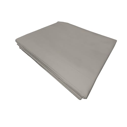 PENSIERI DELICATI Double Bed Sheet 250 x 300 cm, Flat Sheet in Plain Colour, Made of 100% Cotton, Made in Italy, Champagne Colour