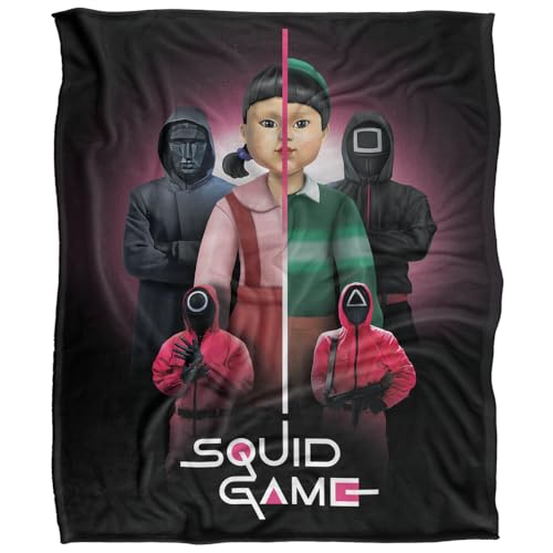 Squid Game Season 3 Poster Silky Touch Super Soft Throw Blanket 152 X 127 cm, White