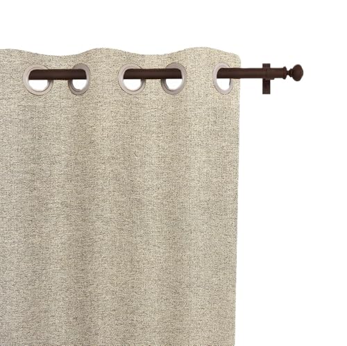 Soleil d'ocre, Arthur Blackout Curtain with Eyelets 135 x 250 cm Beige