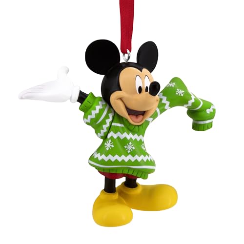 Hallmark Mickey Mouse and Oversized Jumper Ornament, Disney Tree Decoration, Disney Hanging Ornament, Christmas Hanging Ornament, Gifts for Christmas