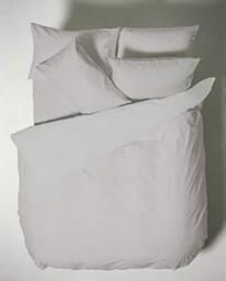 Bianca Plain Dyed Silver Bed Sheet Set 180 cm 100% Cotton Percale