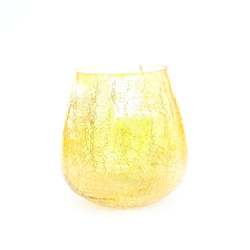 Insideretail Wedding/Event Pack Vase/Candle Holder, Glass, Gold, 14 cm, Set of 18