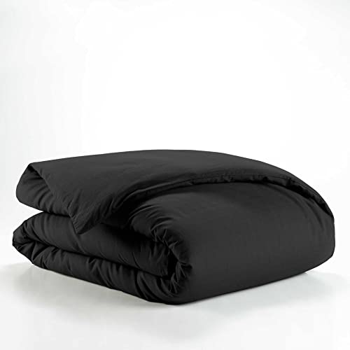 douceur d'intérieur, Duvet Cover (140 x 200 cm) Lina Black, 100% Cotton
