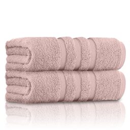 GC GAVENO CAVAILIA 100% Ringspun Cotton Bath Towels, Luxury 550 GSM Zero Twist Towel Sheets, Blush Pink, 70x120 Bath Towel
