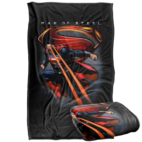 "LOGOVISION Superman Man of Steel Character Symbolic Silky Touch Super Soft Throw Blanket 36""x58"""