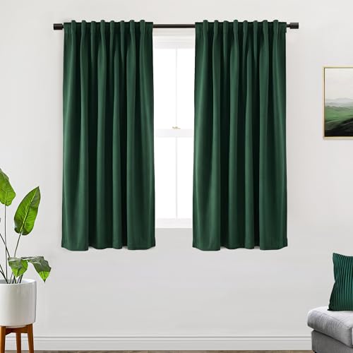 SHINELAND Short Blackout Curtains for RV Camper Windows - Track System Travel Friendly Thermal Insulated Drapes for Van Trailer, 54 Inch Long