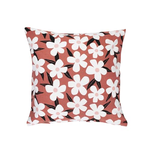 Douceur d'Intérieur, Cushion cover (40 x 40 cm) Darcy Terracotta, Printed Cotton