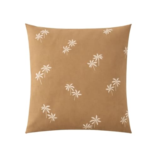 A Demain, Frida Printed Cotton and Lyocell Pillow Case, 63 x 63 cm, Brown