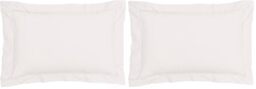 Sleepdown Pillow cases 100% Pure Cotton Pack of Two Oxford Luxury Soft Cosy Pillow Cover Set - Natural - 48 x 74 + 5cm (Pack of 2)