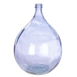 GILDE Cordoba Floor Vase - Glass - Lilac - Shiny Round - Height 56 cm x Diameter 40 cm - Waterproof Flower Vase