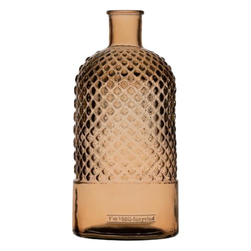 Caramel Recycled Glass Vase 14 x 14 x 28 cm
