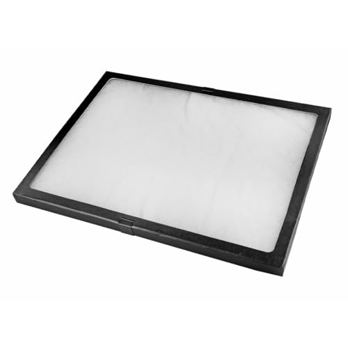 "SE JT9212 Glass Top Display Box with Metal Clips, 16"" x 12"" x 0.75"" SE"