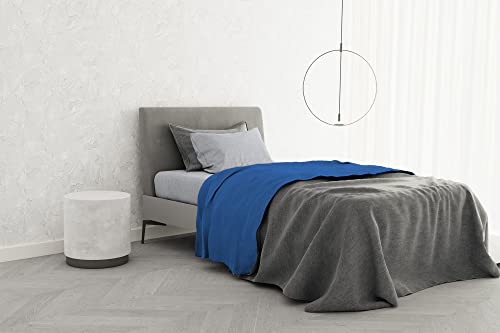 Italian Bed Linen TRENDY CHIC 100% Cotton Bedding Set, Single, Royal