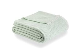 Todocama - Extra Soft Cotton Blanket, Four Seasons, Multipurpose Sofa Bedspread, Plaid for Bed, Foulard Blanket, Bed Cover, Sofa Cover. (120 x 180 cm, Mint Green)., PRCMAMSVEMI120X180