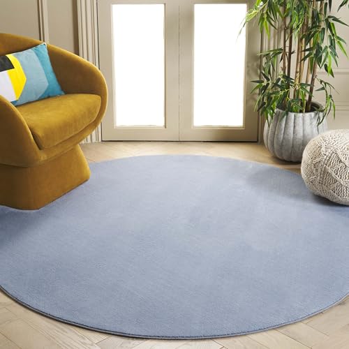 Safavieh Boho Rug Living Room, Dining Room, Bedroom - Machine Washable and Non Slip - Loft Collection, Short Pile, in Light Blue, 70 X 122 cm