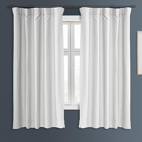 HPD Half Price Drapes BOCH-PL1611-63 Bellino Blackout Room Darkening Curtain (1 Panel), 50 X 63, Chalk Off White