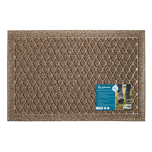 JVL Dirt Defender Scraper Door Mat 40 x 60 cm, Diamond, Beige