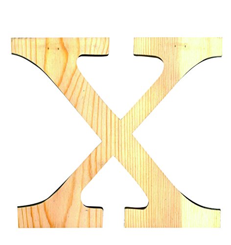 Artemio 19 cm Wooden Letter X in Upper Case, Beige