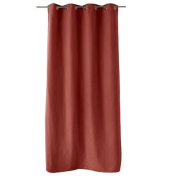 ED ENJOY HOME Nordica Collection Thermal Blackout Curtain with Eyelets, Terracotta, 135 x 240 cm, 100% Polyester, Woven Velvet, Fleece Lining, Nordica Collection