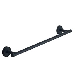 Gedy G-Osaka Towel Holder CM.45, Black, Cromall® Components, Stainless Steel and Satin Glass Containers, 10 Year Warranty, Measures 5 x 45 x 7.6 cm and Weight 0.3 kg, R&D Design