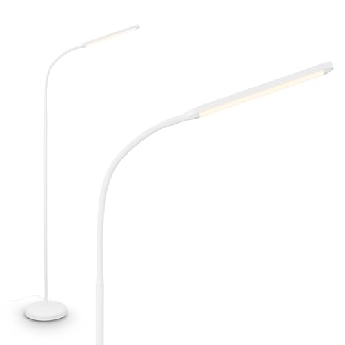BRILONER - LED Floor lamp with Touch, dimmable, Adjustable, Memory Function, Stand lamp, Standard, Living Room, Hall, 21 x 170 cm, White