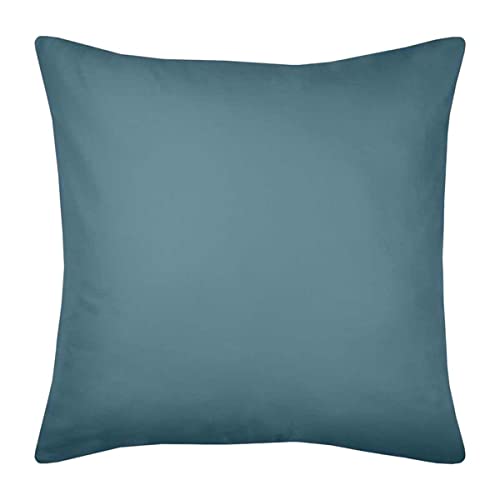 STOF - Pillowcase - Size 65 x 65 cm - 100% Organic Cotton - Quality - Oeko-Tex Certified - Blue - Horizon Model - Bed Linen for Home - Soft and Comfortable