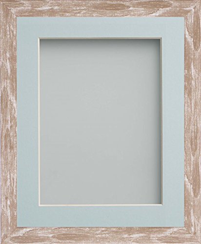 Frame Company Camber Range 7x5-inch Brown Picture Photo Frame with Light Blue Mount For Image Size 6X4-Inch