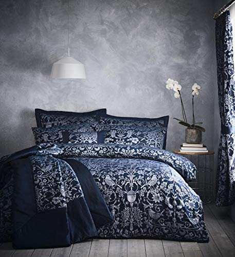 Portfolio Oak Tree Duvet Cover Bed Set, Polyester, Blue, Super King