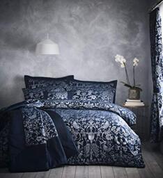 Portfolio Oak Tree Duvet Cover Bed Set, Polyester, Blue, Super King