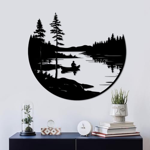 Stylish Black Decorative Metal Wall Accessory, 54 x 60 cm, 100% Metal, 1.5 mm Thickness, Lightweight 1.2 kg, Perfect for Modern Home Decor