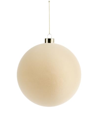 Latte Velvet Christmas Bauble 15 cm, Extra Large Tree Ornament