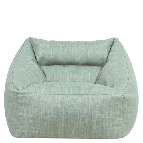 icon Natalia Outdoor Bean Bag Chair, Sage Green, Large Adult Bean Bag with Filling Included, Armchair, Garden Seat, Garden Chair, Outdoor Seating