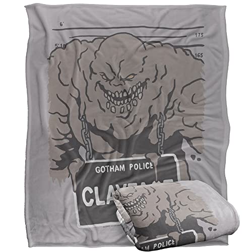BATMAN Blanket, 152 x 127 cm The Clayface Mugshot Silky Touch Super Soft Throw Blanket