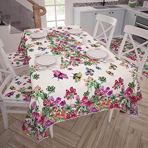 PETTI Artigiani Italiani Tablecloth Stain-resistant Kitchen Table Cover 140x360 cm Flowers