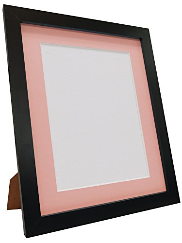 Q7 Picture Photo Frame, Black with Pink Mount, 6 x 4 Image Size 4.5 x 2.5 Inch