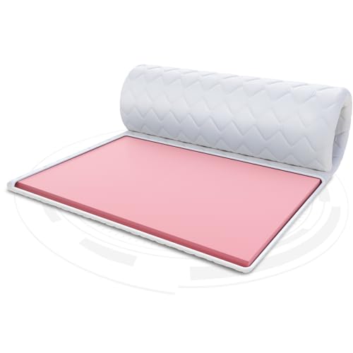 FDM Mattress Topper Visco Mattress Topper 120 x 200 cm, Hardness H2, Height approx. 4 cm, Thermoplastic Foam, Suitable for Allergy Sufferers, Oeko-Tex Standard, White