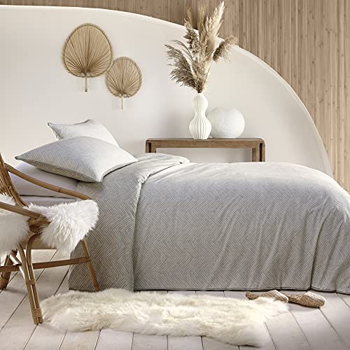 Appletree Loft - Kerala - Relaxed Cotton Duvet Cover Set - Single Bed Size in Linen