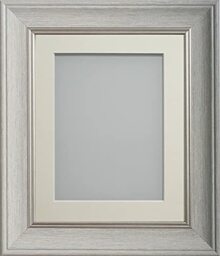 Frame Company Drummond Pale Grey Photo Frame, Ivory Mount, 20x10 for 18x8 inch, fitted with perspex