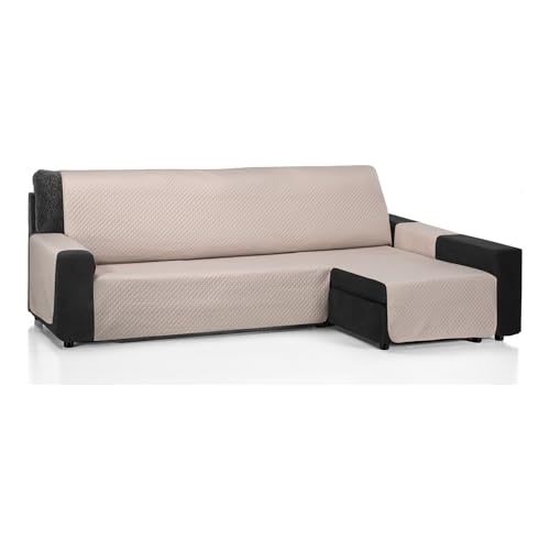 ECOMMERC3 - Chaise Long Sofa Cover 240 cm - Valid?? for Chaise Long Arm Right and Left - Adjustable - Linen Colour