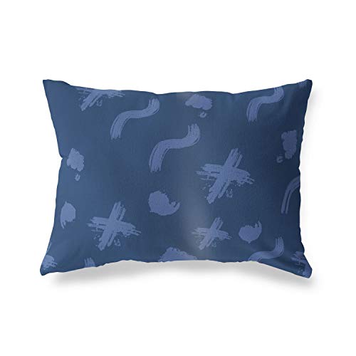 BonaMaison Decorative Cushion Cover, Blue Throw Pillow Covers, Home Decorative Pillowcases for Livingroom, Sofa, Bedroom, Size: 45X60 Cm - Designed and Manufactured in Turkey
