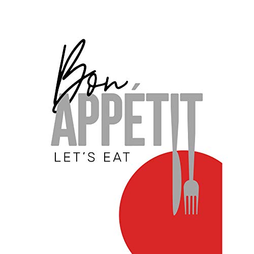 Wee Blue Coo Bon Appetit Typography Wall Large Art Print Poster Wall Decor 18x24 inch