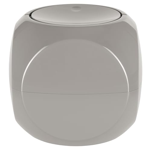 Spirella Dice 1 litre waste bin, table waste bin with swinging lid, taupe